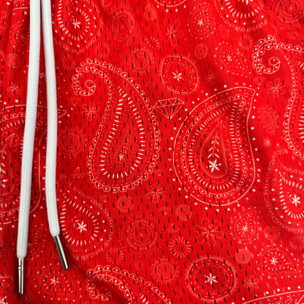 RED SHORT PAISLEY