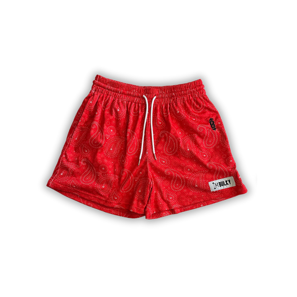 RED SHORT PAISLEY