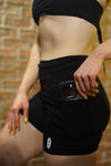BLACK SHORTS SCRUNCH BUTT WITH POCKETS