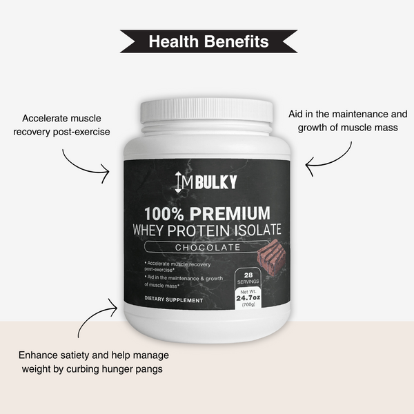100% Premium Whey Protein Isolate - Chocolate