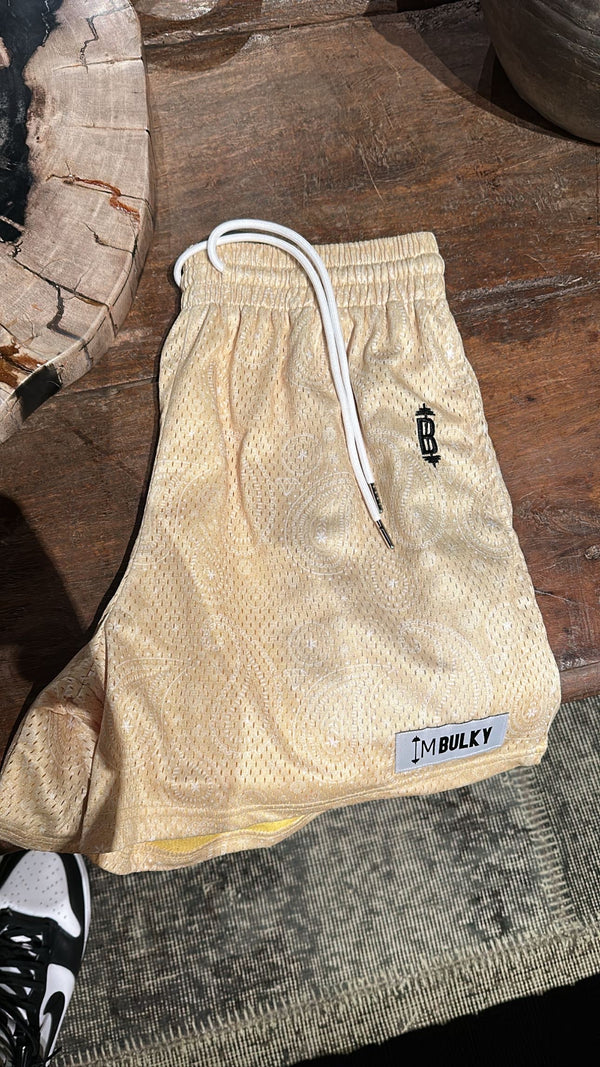 YELLOW SHORT PAISLEY