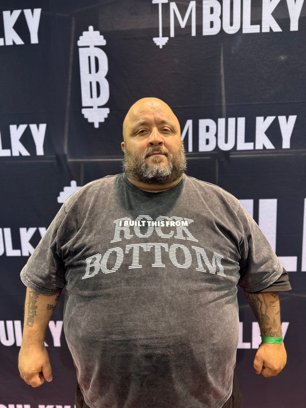 “I Built This From Rock Bottom” Washed Oversized Tee