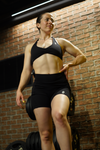 BLACK OPEN BACK SPORTS BRA